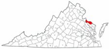 Map of Va: Westmoreland County