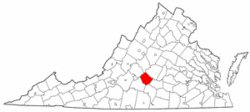Map of Va: Appomattox County