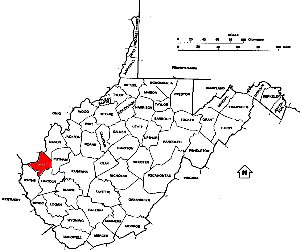 Map of Va: Cabell County