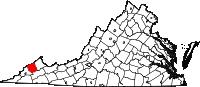 Map of Va: Dickenson County