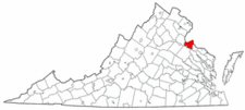 Map of Va: King George County