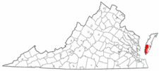 Map of Va: Northampton County