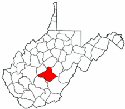 Map of Va: Nicholas County