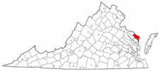 Map of Va: Northumberland County