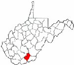 Map of Va: Summers County