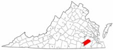 Map of Va: Sussex County