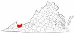 Map of Va: Tazewell County